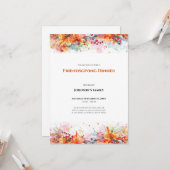 Invitation au dîner de Friendsgiving (Devant/Arrière en situation)