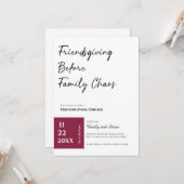 Invitation au dîner de Friendsgiving (Devant/Arrière en situation)