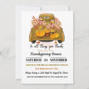 Invitation au dîner de Friendsgiving