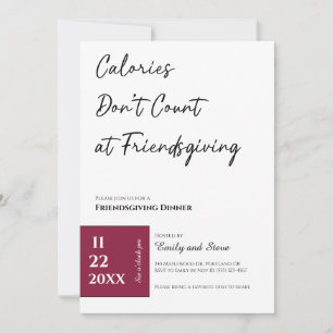 Invitation au dîner de Friendsgiving