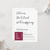 Invitation au dîner de Friendsgiving (Devant/Arrière en situation)