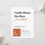 Invitation au dîner de Friendsgiving (Devant/Arrière en situation)