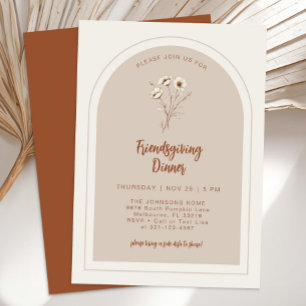 Invitation au dîner de Friendsgiving avec des amis