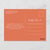 Invitation au dîner de Friendsgiving florale autom (Dos)