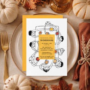 Invitation au dîner de Friendsgiving pour Thanksgi