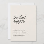 Invitation au dîner de la Dernière répétition (Devant)