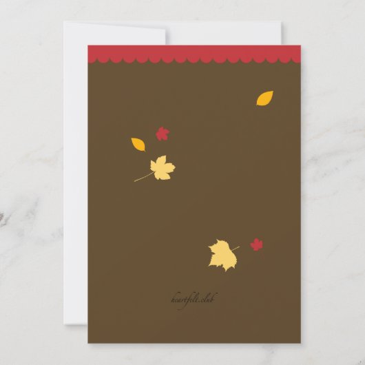 Invitation au dîner de la dinde (Dos)