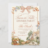 Invitation au dîner de la ferme Fleurs de la ferme (Devant)