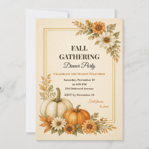 Invitation au dîner de la fête automnale