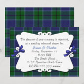 Invitation au dîner de la répétition en plaid (Devant / Derrière)