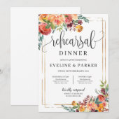 Invitation au dîner de la répétition florale d'aut (Devant / Derrière)