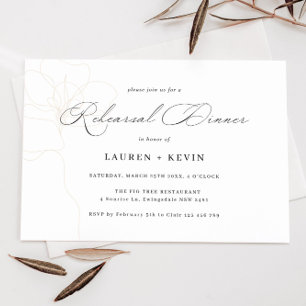 Invitation au dîner de la répétition Rose illustré