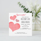 Invitation au dîner de la Saint-Valentin au cœur r (Debout devant)