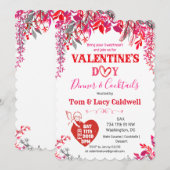 Invitation au dîner de la Saint-Valentin florale (Devant / Derrière)