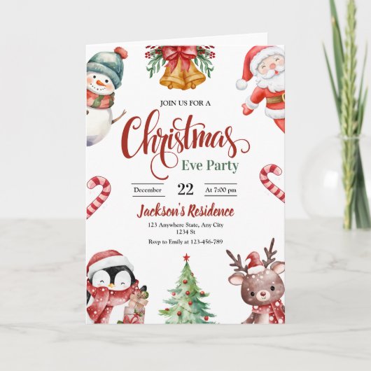 Invitation au dîner de la veille de Noël, Fête de  (Devant)