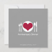 Invitation au dîner de l'Anniversaire de la Plate  (Dos)
