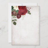 Invitation au dîner de Noël et fête de vacances (Dos)