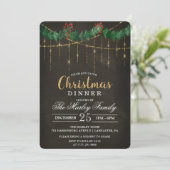 Invitation au dîner de Noël et fête de vacances (Debout devant)