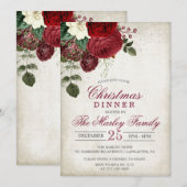 Invitation au dîner de Noël et fête de vacances (Devant / Derrière)