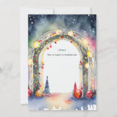 Invitation au dîner de Noël Fête festive (Dos)