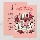 Invitation au dîner de Noël la veille de Noël (Devant / Derrière)