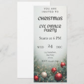 Invitation au dîner de Noël numérique de la veille (Devant / Derrière)