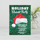 Invitation au dîner de Noël Red Green Père Noël (Debout devant)