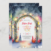 Invitation au dîner de Noël Repas de fête (Devant / Derrière)