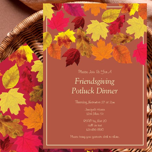 Invitation au dîner de potluck pour la fête des am