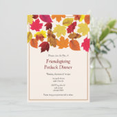 Invitation au dîner de potluck pour la fête des am (Debout devant)