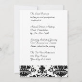 Invitation au dîner de présentation commerciale an (Dos)