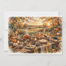 Invitation au dîner de récolte Friendsgiving