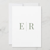 Invitation au dîner de répétition à monogramme Oli (Dos)