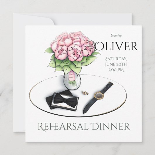 Invitation au dîner de répétition - Accessoires du (Devant)