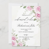 Invitation au dîner de répétition ANNA / Rose rose (Devant)