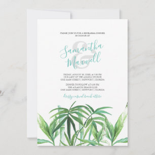 Invitation au dîner de répétition Aquarelle Feuill