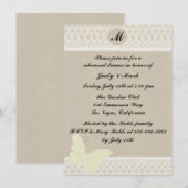 Invitation au dîner de répétition avec monogramme (Devant / Derrière)