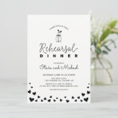 Invitation au dîner de répétition Black & White |  (Debout devant)