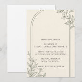 Invitation au dîner de répétition botanique d'oliv (Devant / Derrière)