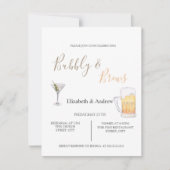 Invitation au dîner de répétition Bubbly & Braws (Devant)