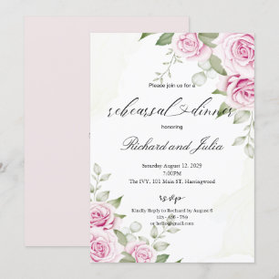 Invitation au dîner de répétition d'ANNA / Rose ro