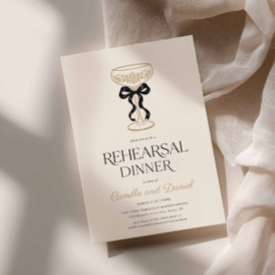Invitation au dîner de répétition de Champagne