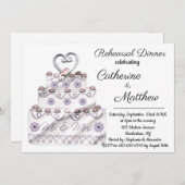 Invitation au dîner de répétition de gâteau Mariag (Devant / Derrière)