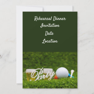 Invitation au dîner de répétition de golf avec bal