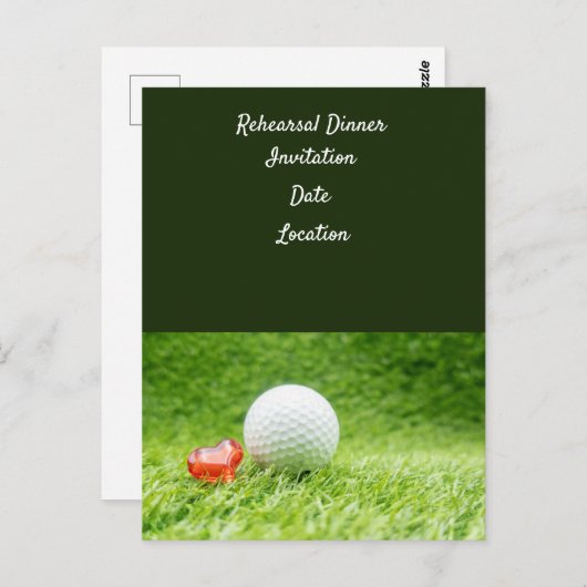 Invitation au dîner de répétition de golf pour le (Devant / Derrière)