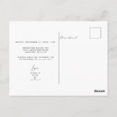 Invitation au dîner de répétition de la veille (Dos)