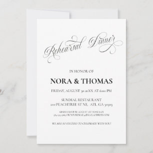 Invitation au dîner de répétition de la veille
