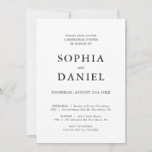 Invitation au dîner de répétition de la veille (Dos)
