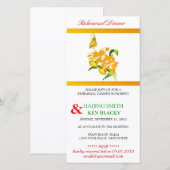 Invitation au dîner de répétition de l'orchidée ja (Devant / Derrière)