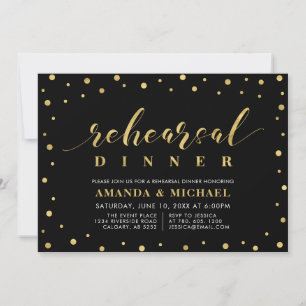 Invitation au dîner de répétition de mariage avec 